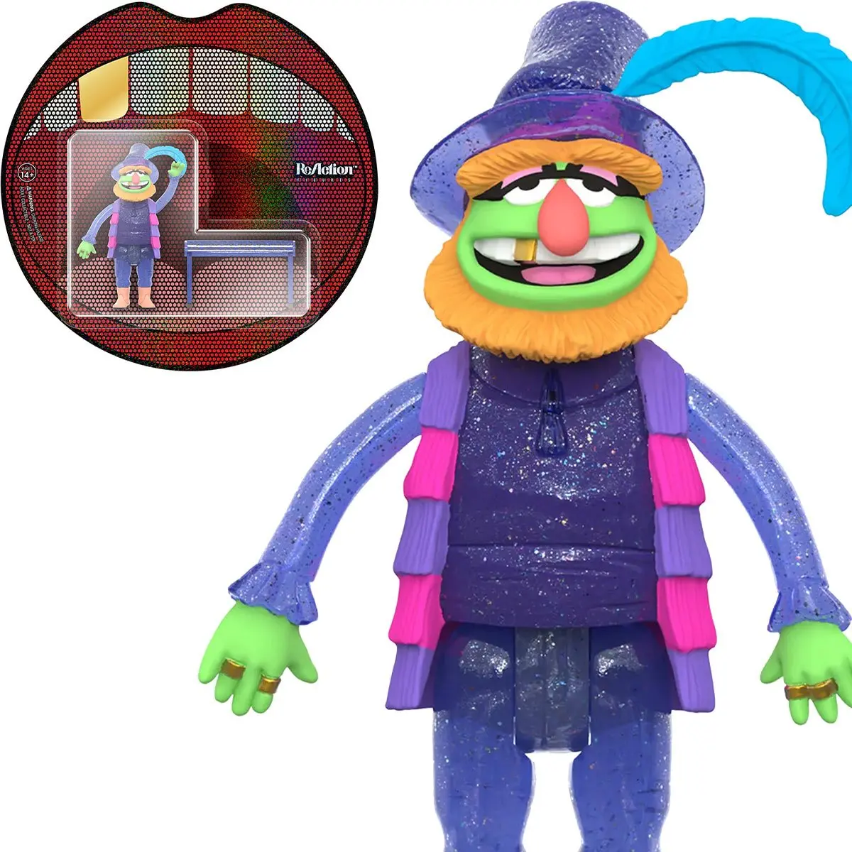 Super7 Reaction Figures - Muppet Show: Electric Mayhem Band - Dr Teeth (Glitter) Action Figure 82423 1