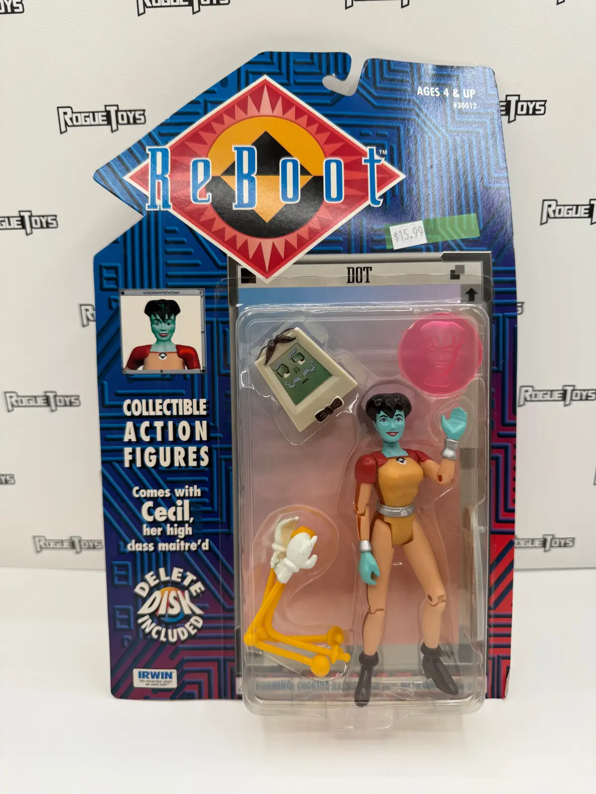 Irwin Reboot Collectible Action Figures Dot W/ Cecil & Delete Disk 1