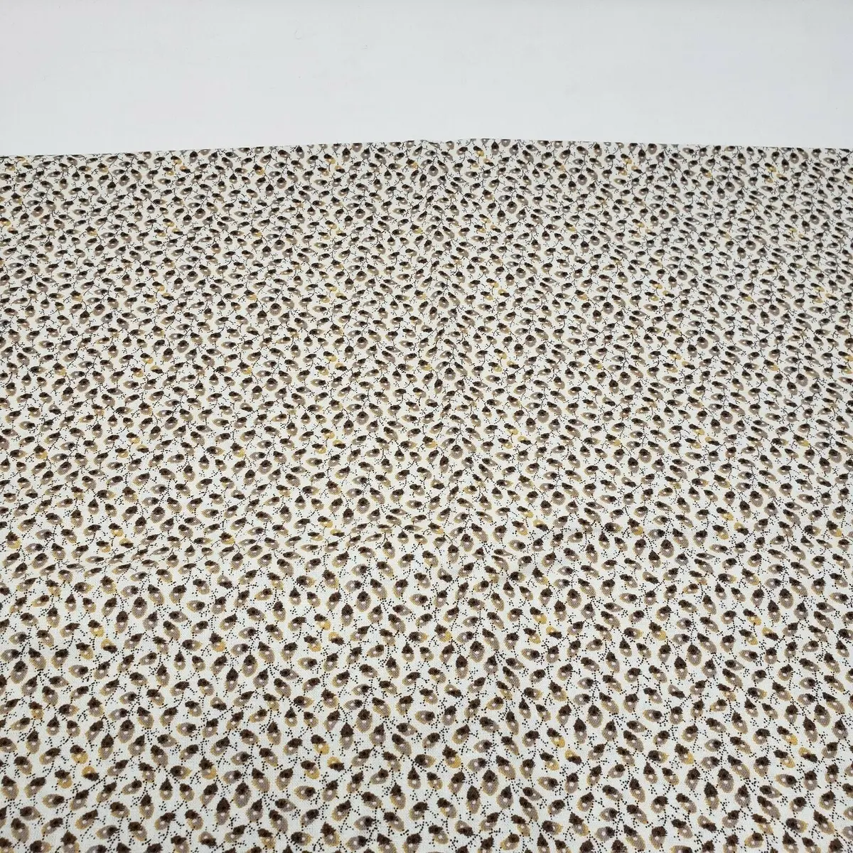 Joann Fabrics Small Calico Print Brown Cotton Fabric Woven 1.75 Yards Exclusive 1