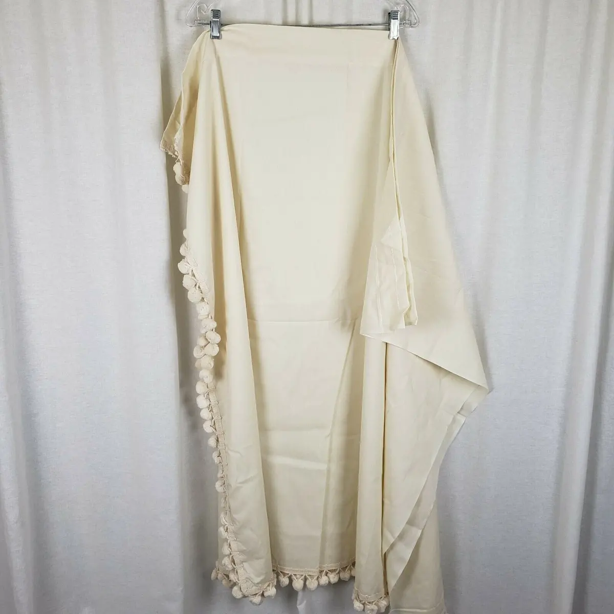 Vintage Pompom Fringe Curtains Drapery Panels 45 Inch 1970S 1 Pair Colonial 1