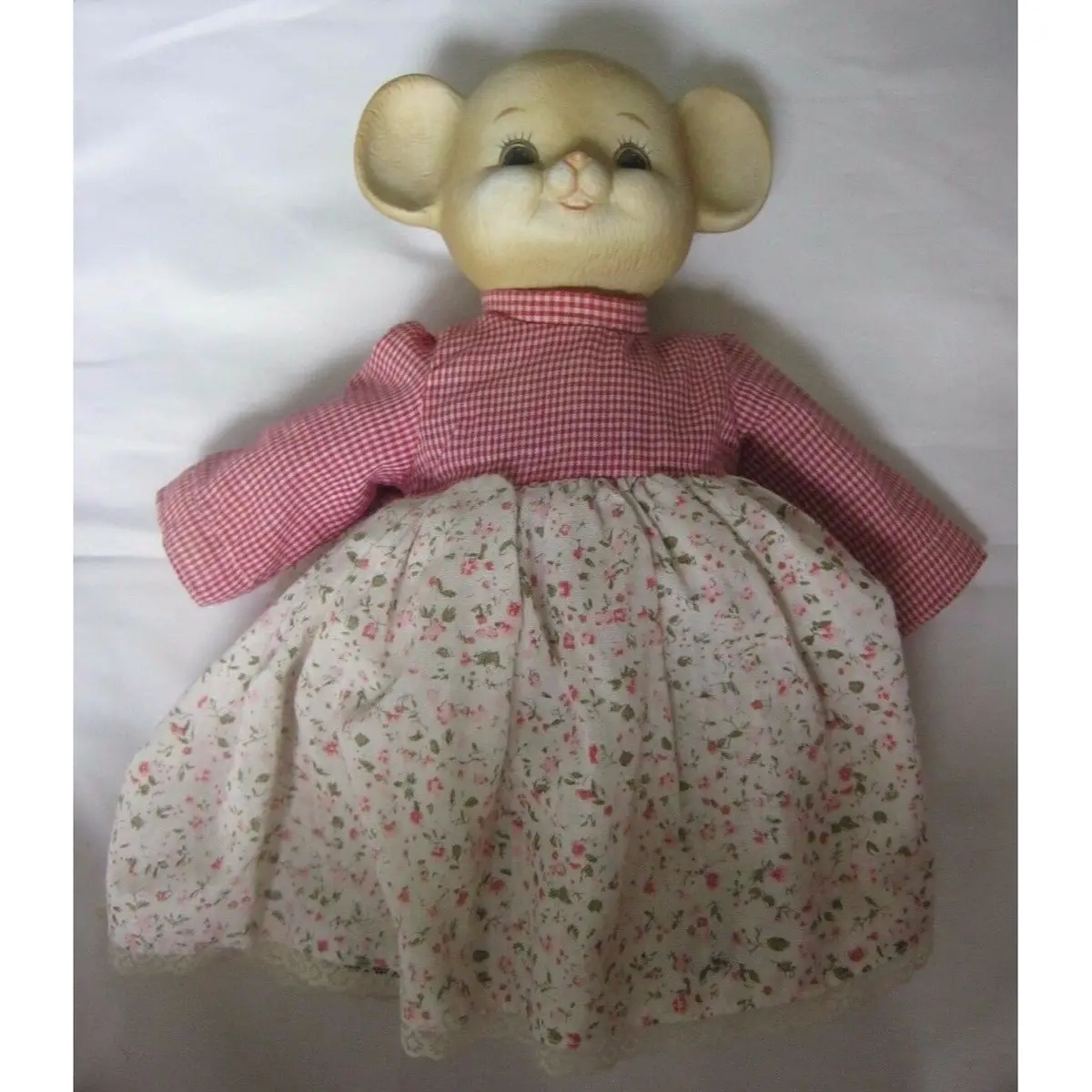 Price Products Porcelain Stuffed Plush Mouse Animal Doll Gingham Dress Taiwan 1