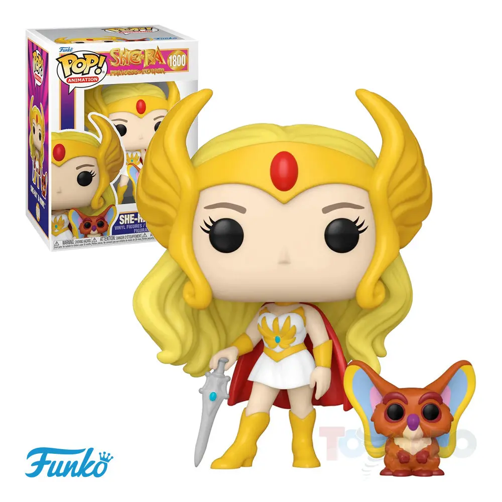 Funko Pop! Animation #1800 - She-Ra: Princess Of Power - She-Ra And Kowl 40Th Vinyl Figures (83499) 1