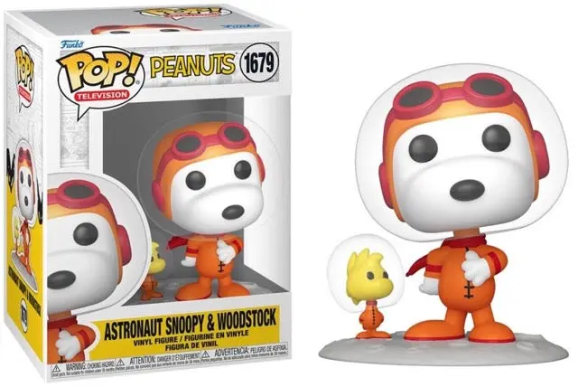 Funko Pop! Television #1679 - Peanuts - Astronaut Snoopy & Woodstock Vinyl Figures (83507) 1