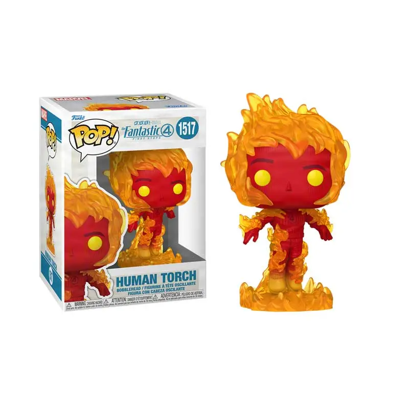 Funko Pop! Marvel #1517 - The Fantastic Four: First Steps (2025) - Human Torch Vinyl Figure (83586) Last One! 1