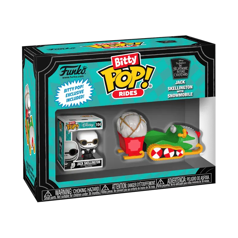 Funko Bitty Pop! Rides - The Nightmare Before Christmas - Jack Skellington With Snowmobile (83624) 1