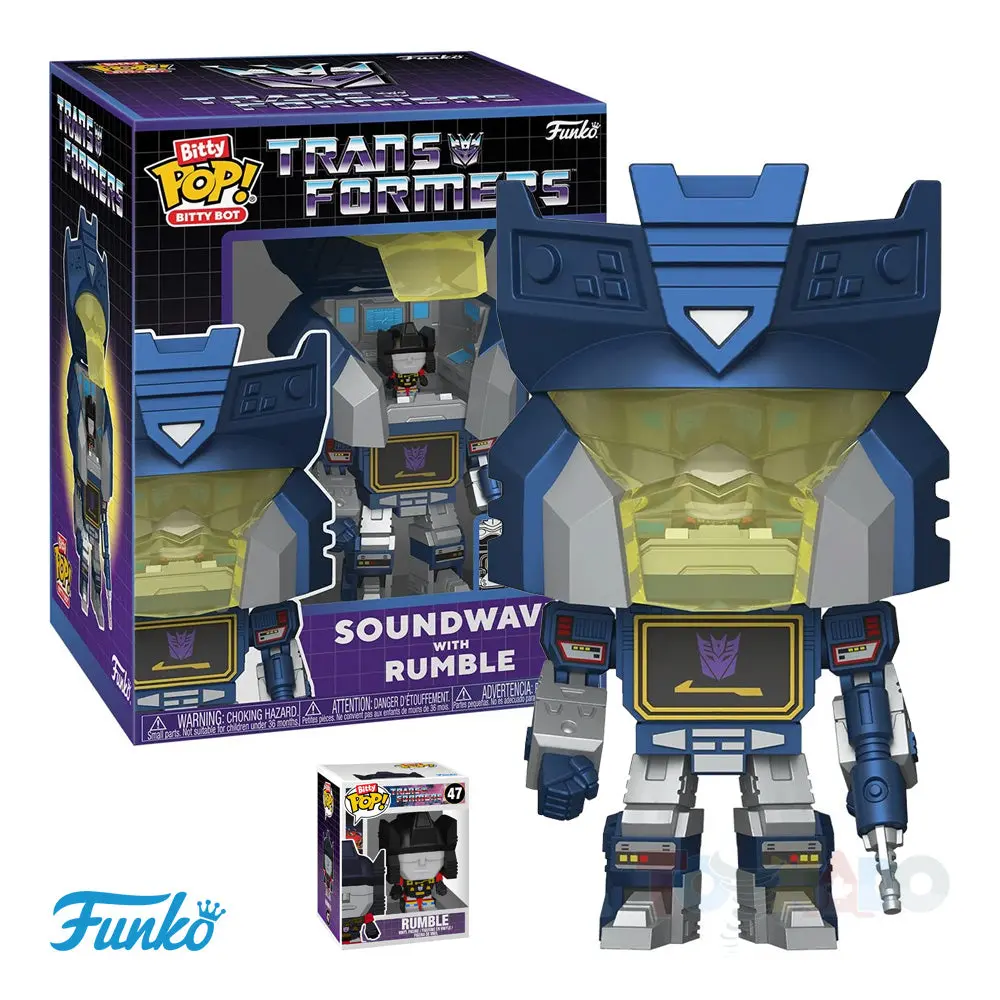 Funko Bitty Bot - Transformers - G1 Soundwave Bitty Bot & G1 Rumble Bitty Pop! Vinyl Figures (83643) Last One! 1