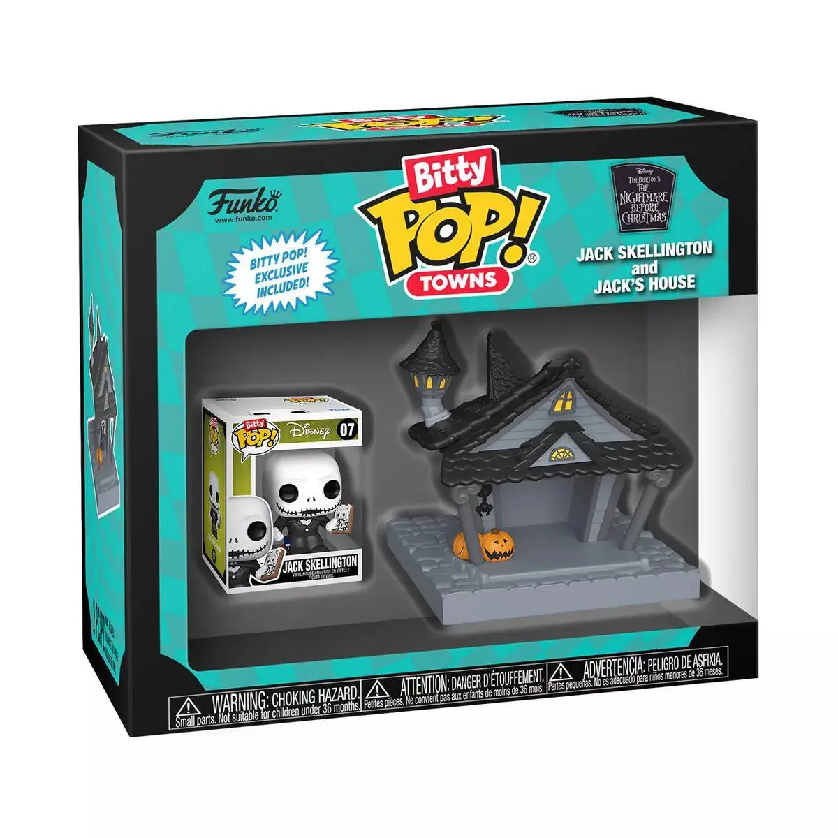 Funko Bitty Pop Towns (Nightmare Before Christmas) Jack Skellington & Jack's House Vinyl Figures 83683 1