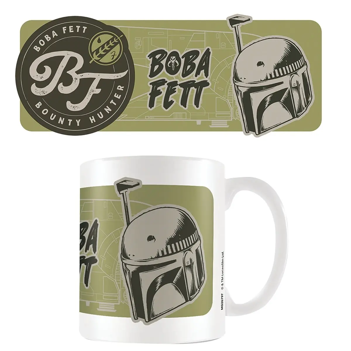 Pyramid America - Star Wars - Boba Fett (Technical) 11 Oz Ceramic Cup Coffee Mug (Mga26797) Low Stock 1