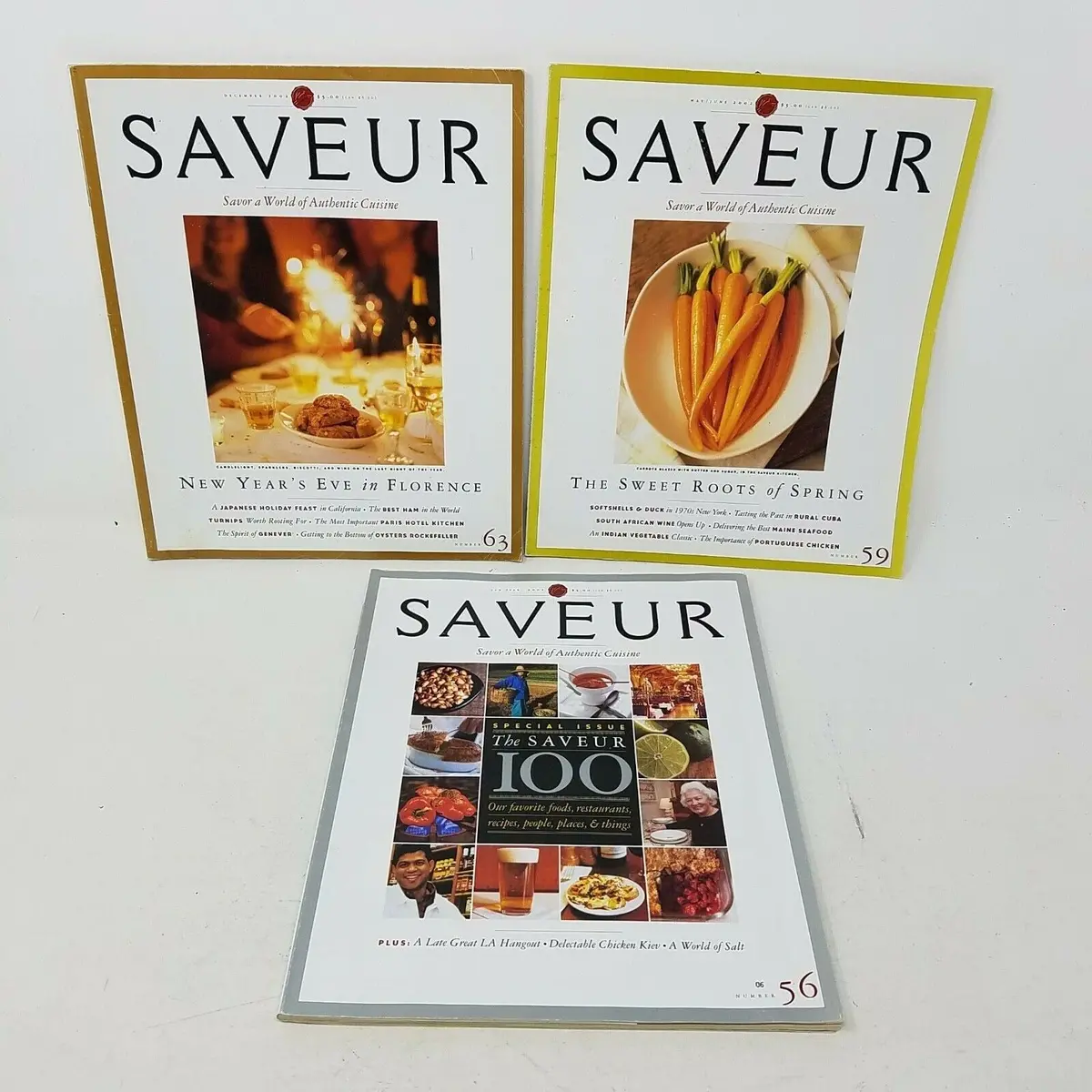 Saveur Magazine 2002 Lot Of 3 56 59 63 Editions Issues Cooking Food 1
