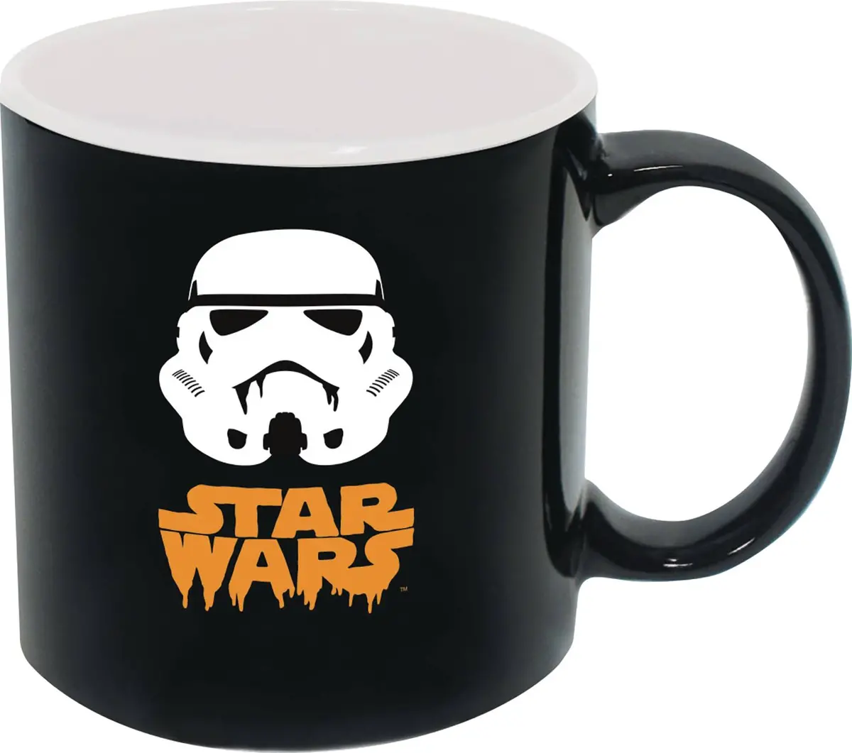 Icup - Star Wars - Stormtrooper (Halloween Black, White & Orange) 18 Oz Ceramic Cup Mug (03386) Low Stock 1