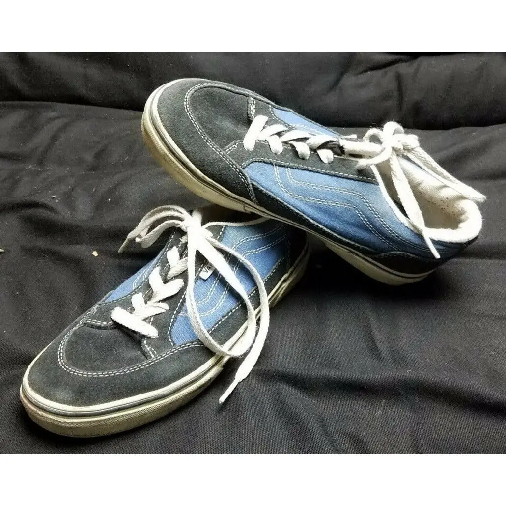 Vans Bearcat Leather Suede Youth Boys Skateboard Sneakers Shoes Kids 4 Navy Blue 1
