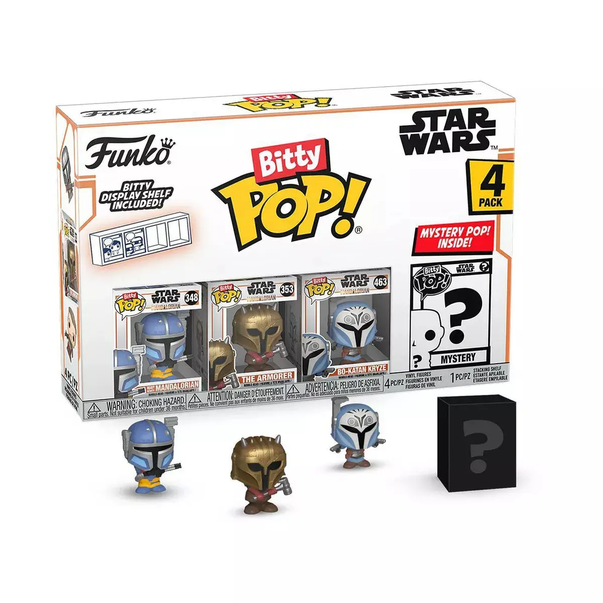 Funko Bitty Pop! Star Wars The Mandalorian (Heavy Infantry Mandalorian) 4-Pack Vinyl Figures (75451) Low Stock 1