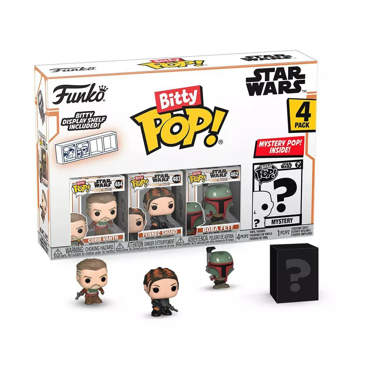 Funko Bitty Pop - Star Wars: Mandalorian 4-Pack - Cobb Vanth, Fennec Shand, Boba Fett & Mystery 75453 Last One! 1