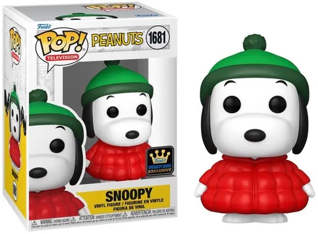 Funko Pop Television 1681 - Peanuts - Snoopy (In Coat) Vinyl Figure Specialty Series Exclusive 84932 Low Stock 1