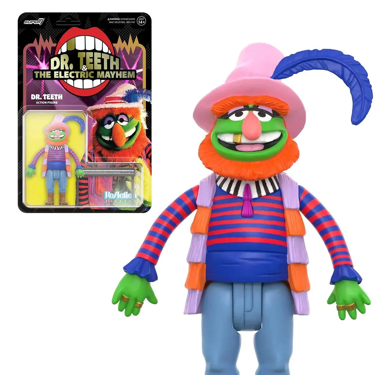 Super7 - The Muppets - Wave 1 - Dr. Teeth & The Electric Mayhem - Dr. Teeth Reaction Figure (82149) 1