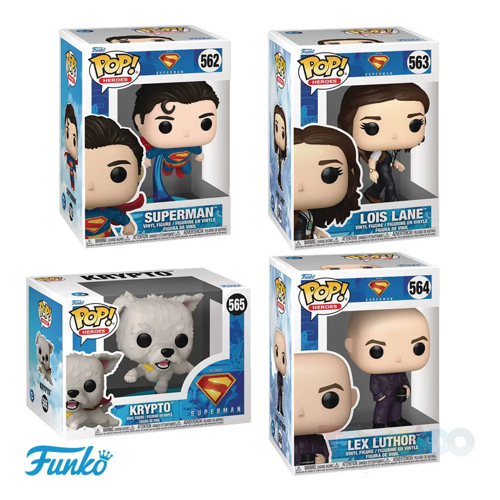 [Pre-Order] Funko Pop! Heroes #563-565 - Superman (2025) - 4-Pack Bundle Vinyl Figures (85642Bun) 1