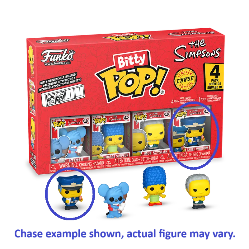 Funko Bitty Pop! Simpsons (Series 2) 4-Pack (Itchy) Vinyl Figures (85708) Last One! 1