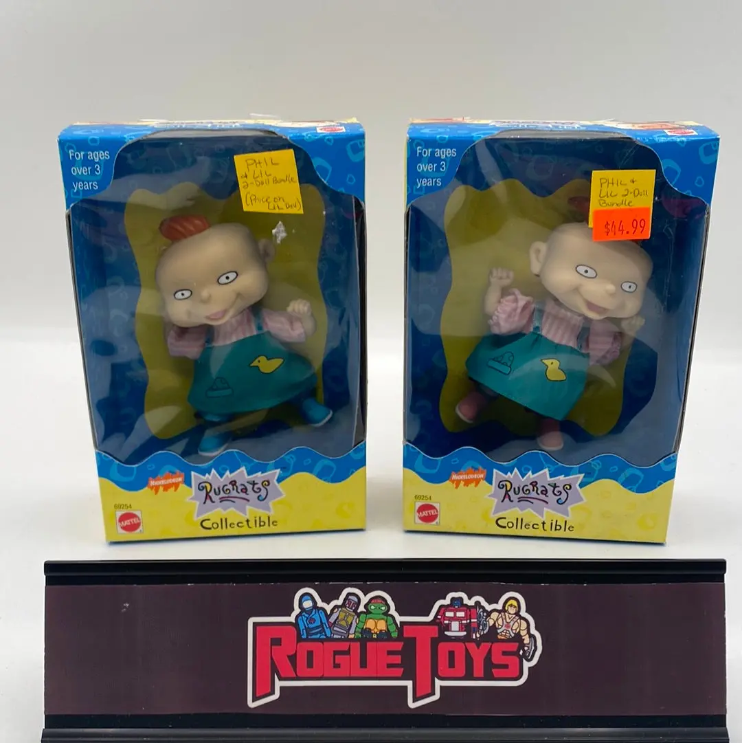 Mattel 1997 Nickelodeon Rugrats Collectible Phil & Lil 2-Doll Bundle 1