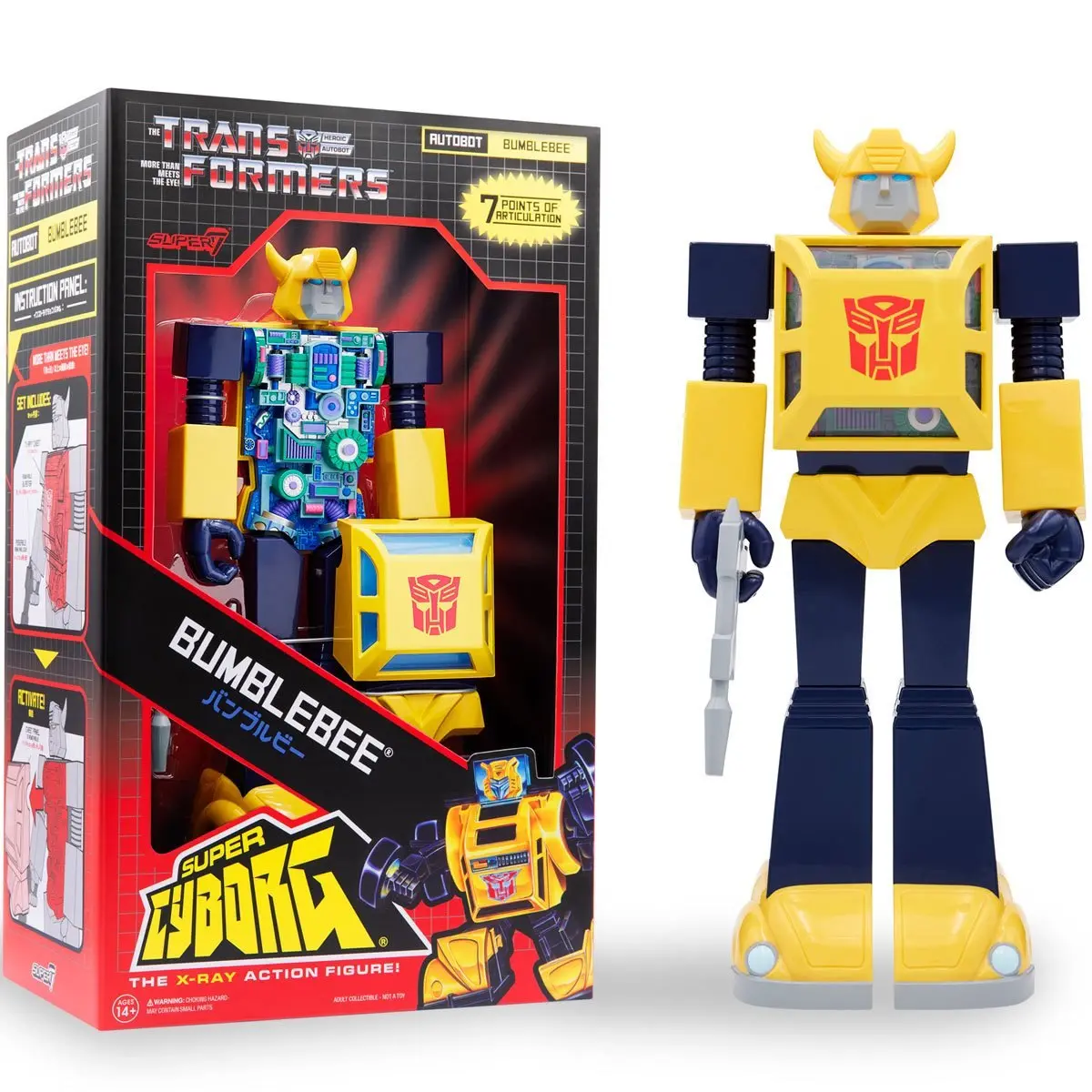 Super7 - Transformers Super Cyborg - Bumblebee (Full Color) Action Figure (81304) Low Stock 1
