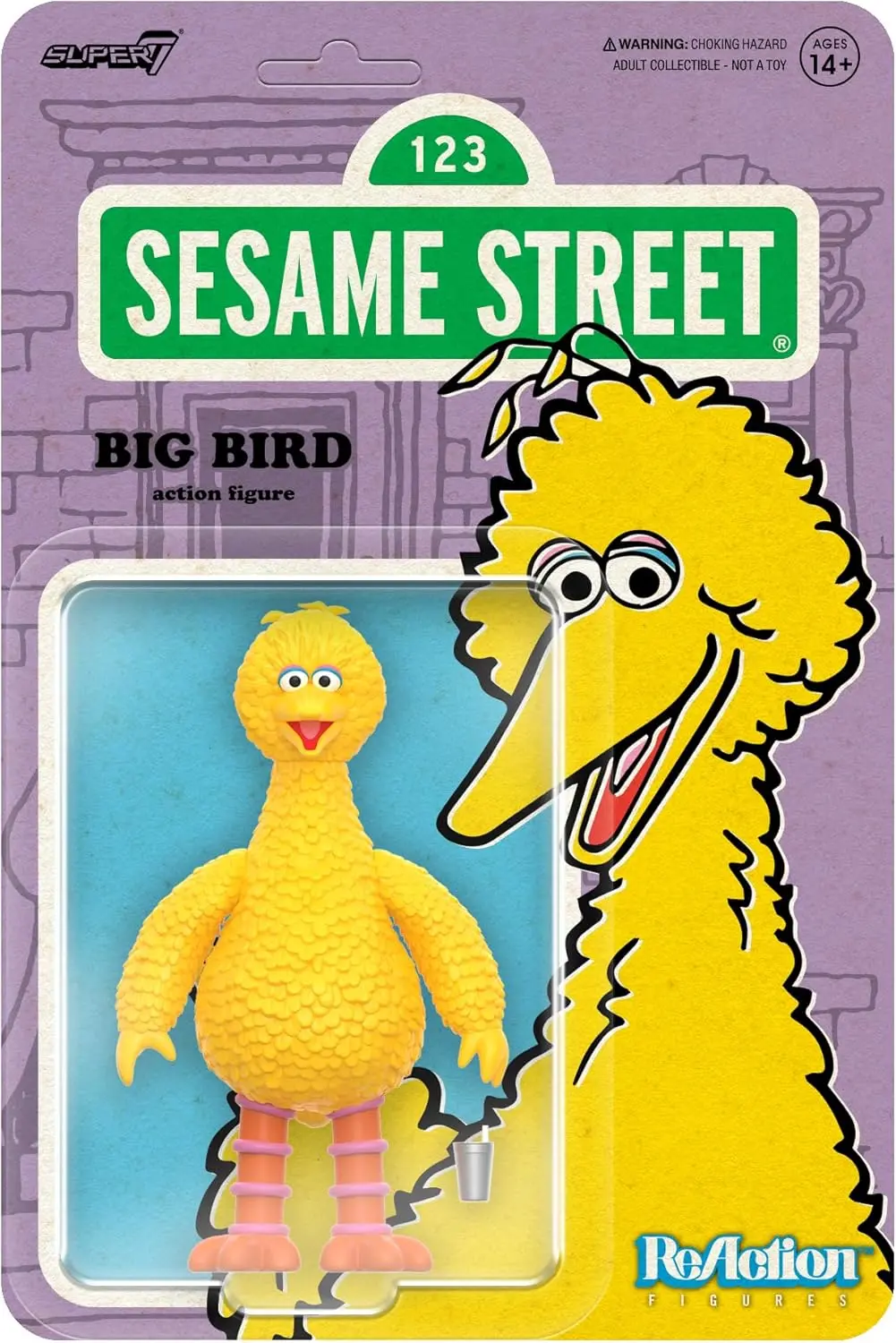 Super7 Reaction Figures - Sesame Street - Wave 3 - Big Bird - 3.75-Inch Scale Action Figure (86013) Low Stock 1