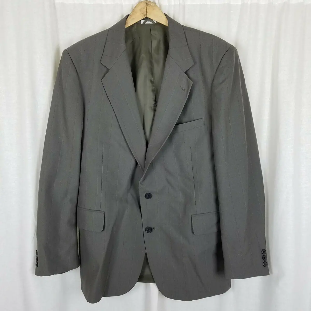 Vintage Steiger's The Man's Shop Worsted Wool Sport Coat Jacket Blazer Mens 49R 1