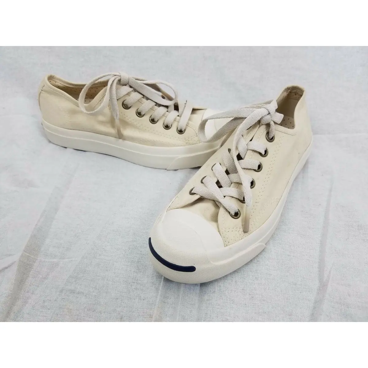 Converse Jack Purcell Factory Samples Unisex Mens 5 Womens 7 Cream Ivory Natural 1