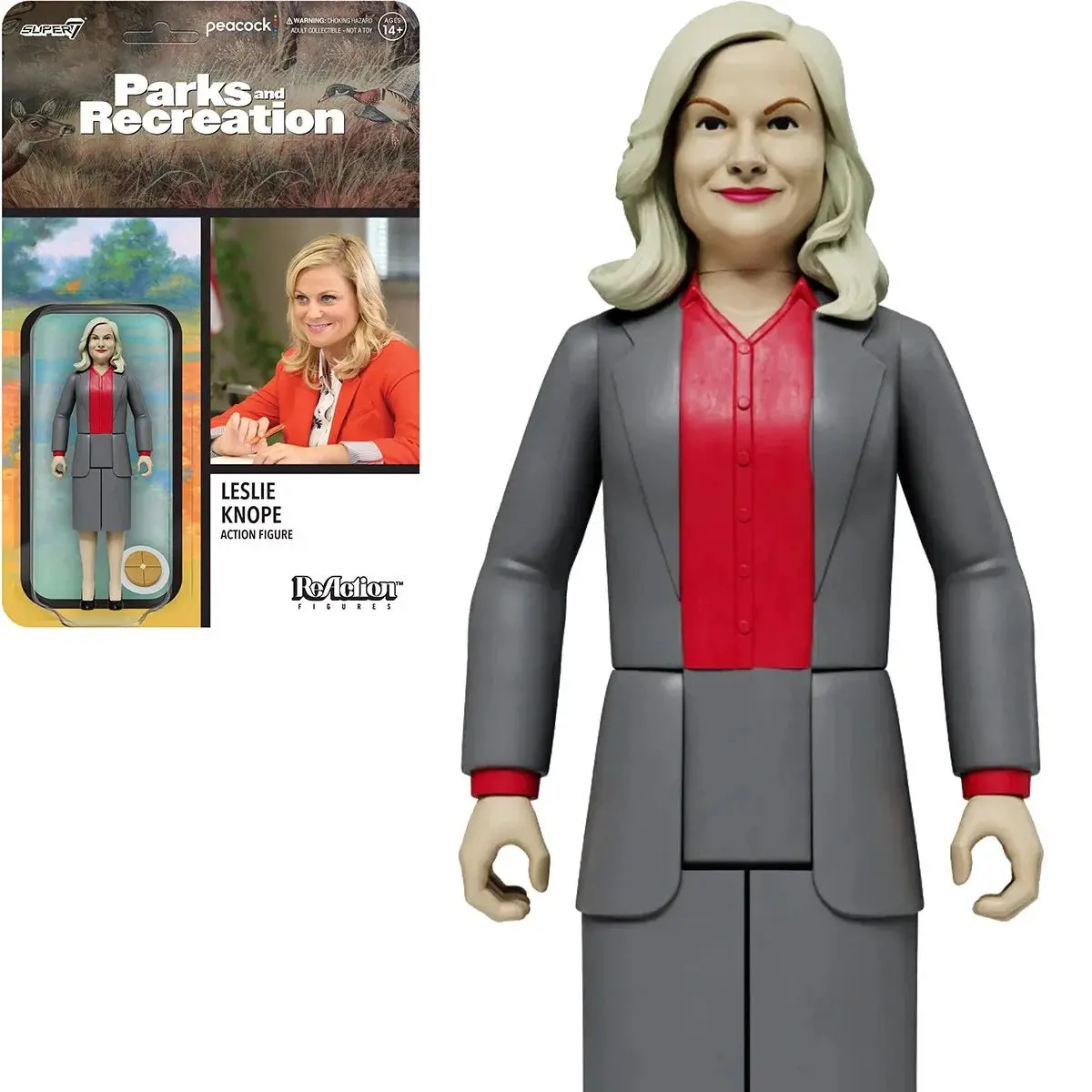 Super7 Reaction Figures - Parks And Recreation - Wave 1 - Leslie Knope Action Figure (81979) Low Stock 1