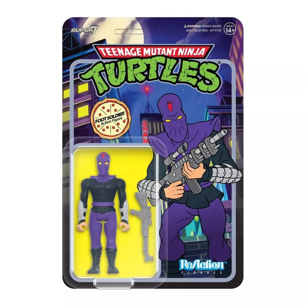 Super7 Reaction Figures - Teenage Mutant Ninja Turtles W8 Foot Soldier (Cartoon) Action Figure 83060 1