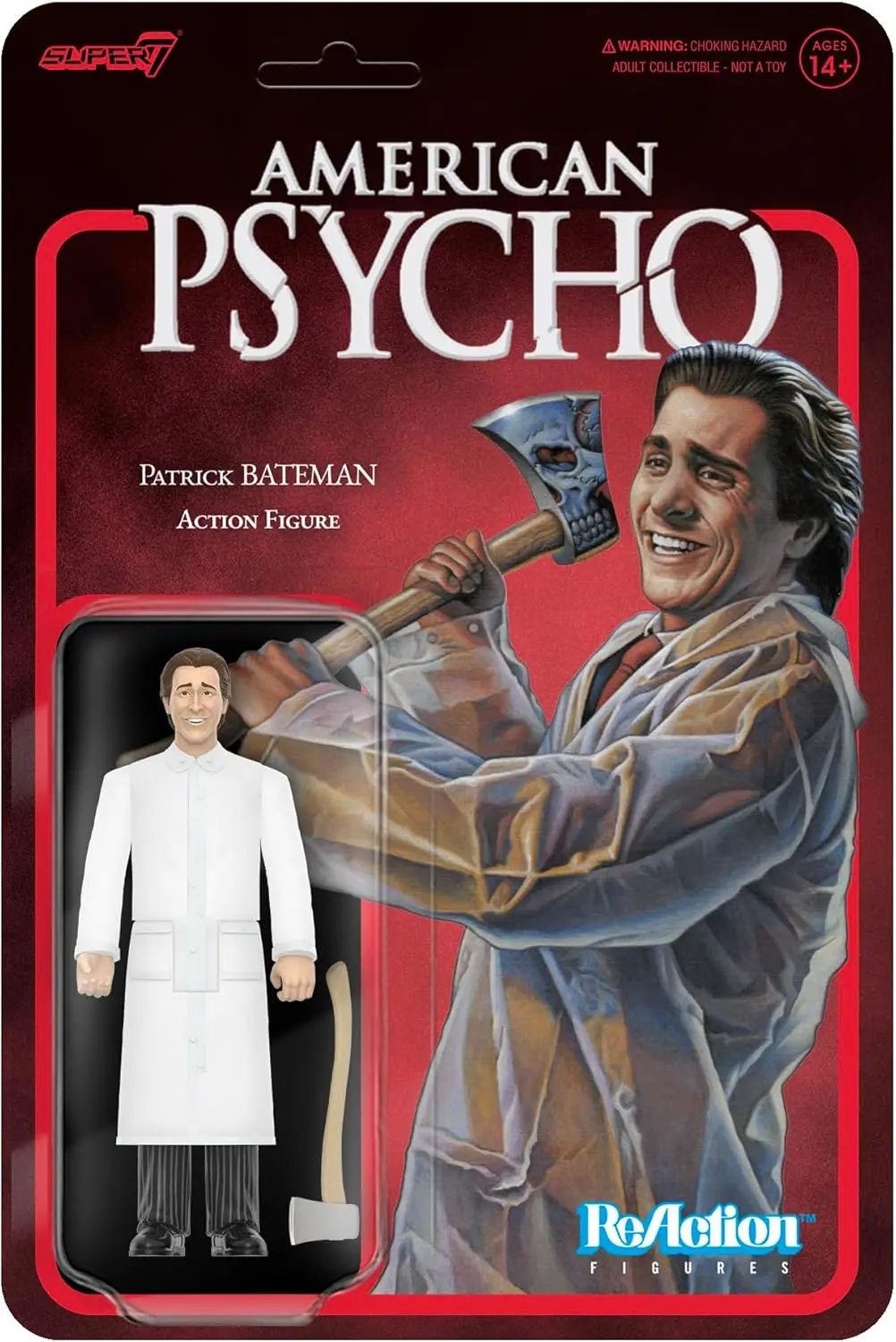 Super7 Reaction Figures - American Psycho (Wave 1) Patrick Bateman (Raincoat) 3.75-Inch Figure 87795 1