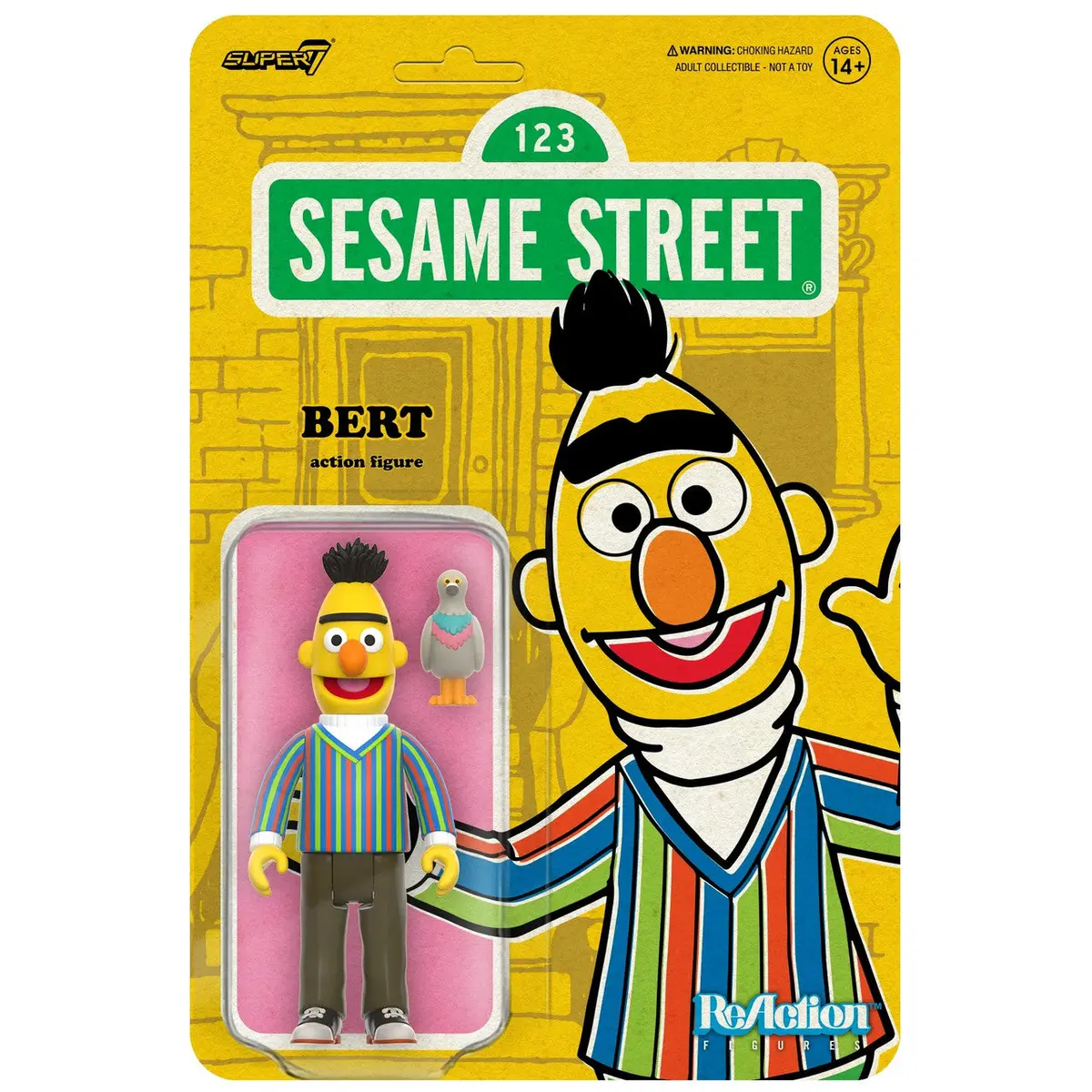 Super7 Reaction Figures - Sesame Street - Wave 1 - Bert Action Figure (85738) Low Stock 1