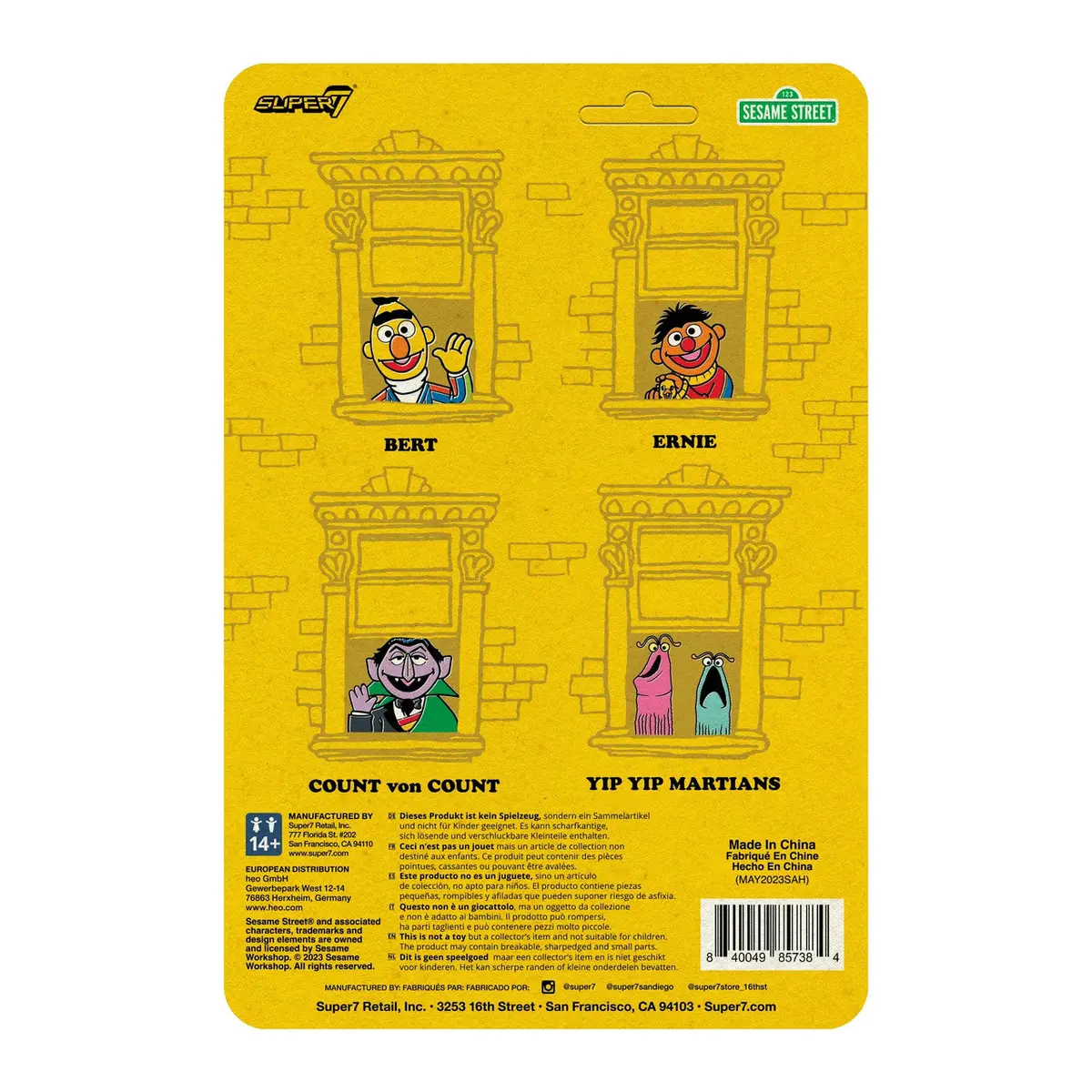Super7 Reaction Figures - Sesame Street - Wave 1 - Bert Action Figure (85738) Low Stock 2