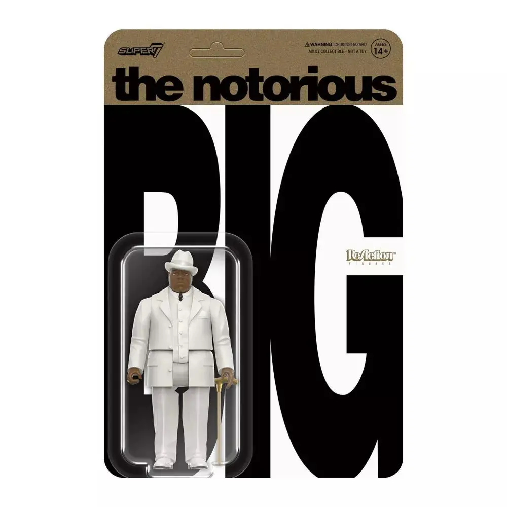 Super7 Reaction Figures - The Notorious B.I.G. Wave 3 - Biggie In White Suit Action Figure (82602) 1