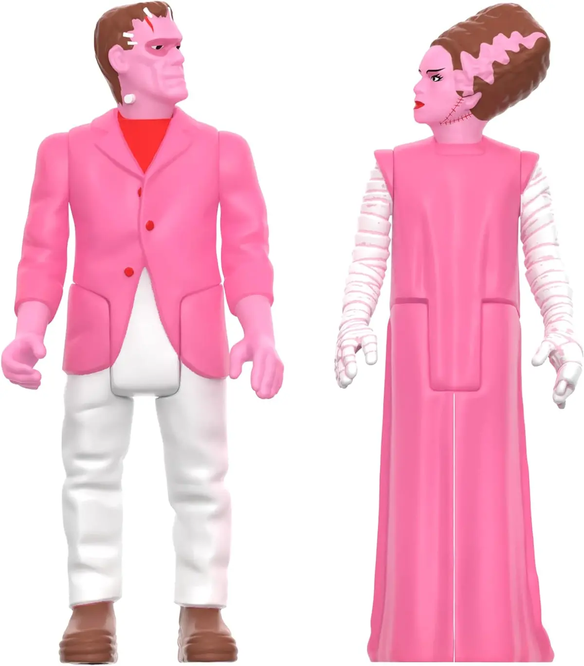 Super7 Reaction Universal Monsters Frankenstein'S Monster & Bride Valentine'S Day Gitd 2-Pack 82728 Last One! 2