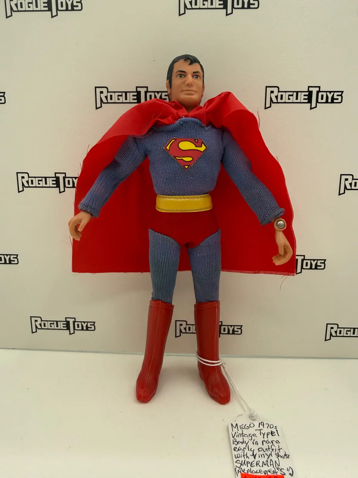 Mego Vintage Superman W/ Rare Early Outfit & Vinyl Shorts 1