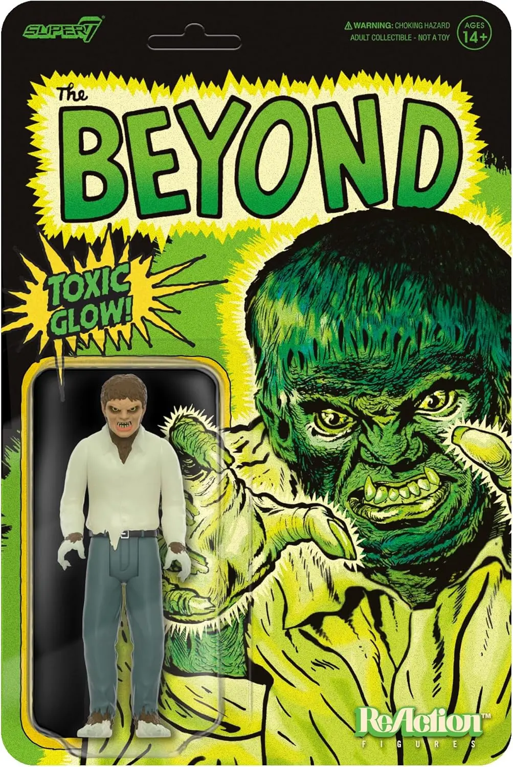 Super7 Reaction Figures: Pre-Code Horror Wave 4 Beyond #1 Toxic Glow Voracious Werewolf Figure 88476 Low Stock 1