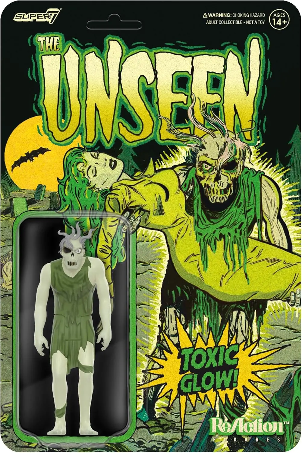 Super7 Reaction Figures Pre-Code Horror Wave 4 Unseen 9 Toxic Glow Spine-Chilling Ghoul Figure 88477 Low Stock 1