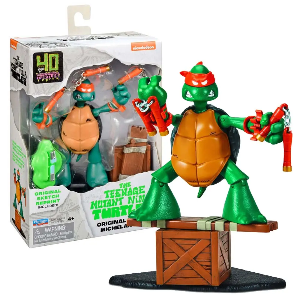 Teenage Mutant Ninja Turtles Tmnt 40Th Anniversary Michelangelo: Original Sketch Action Figure 80953 1