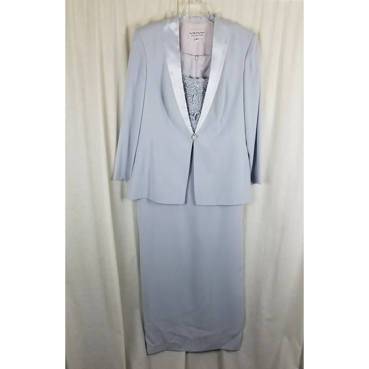 Nah Nah Collection Long Maxi Dress Jacket Suit Outfit Womens 14 Formal Usa 1