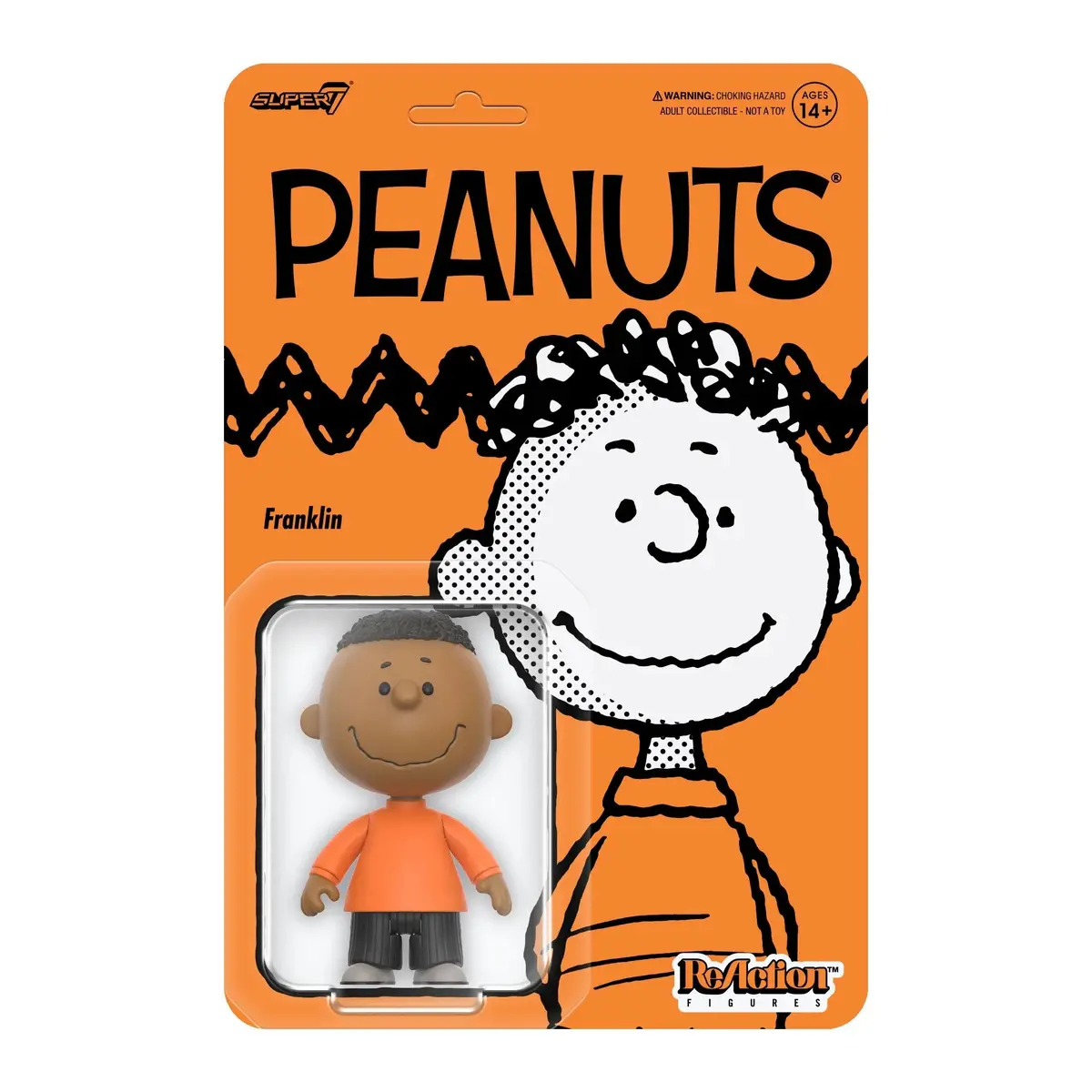 Super7 Reaction Figures - Peanuts - Wave 7 - Franklin 3.75-Inch Scale Action Figure (89920) 1