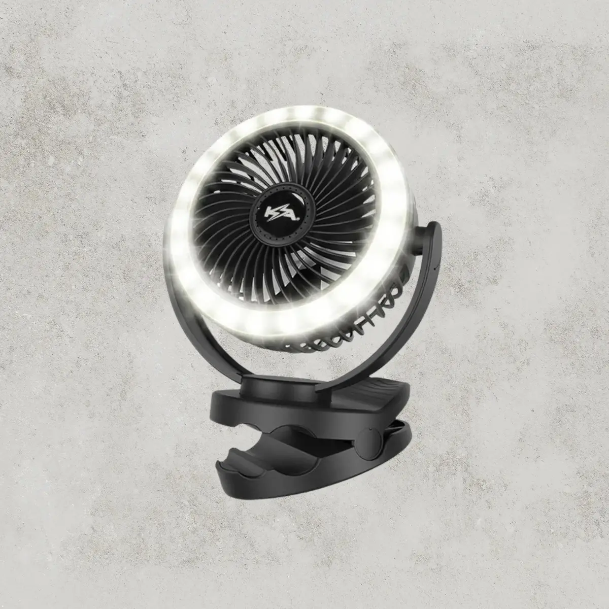 Kickass Portable 5V Clip Fan With White Led Light 1