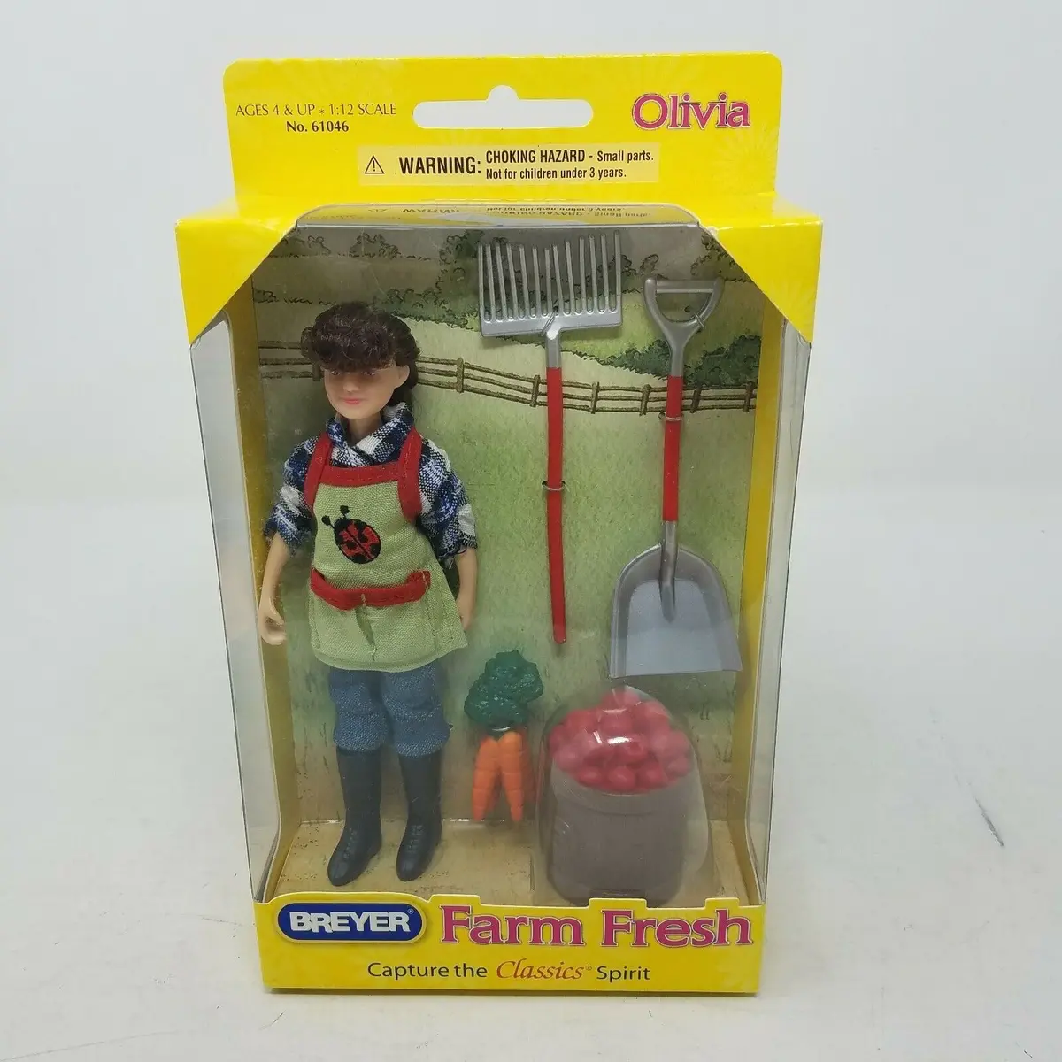 Breyer Horse Farm Fresh Set Classics Articulated Olivia Apples Carrots Tool 1:12 1