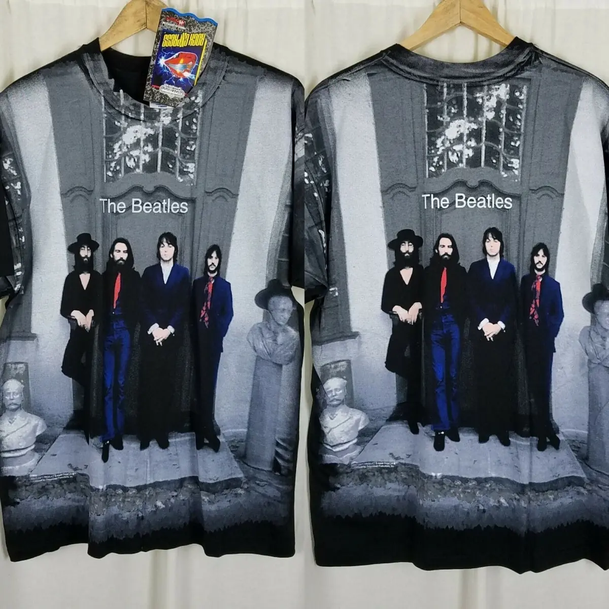 Vintage Winterland The Beatles All Over Print Double Sided Tshirt Mens Xl 90S 1
