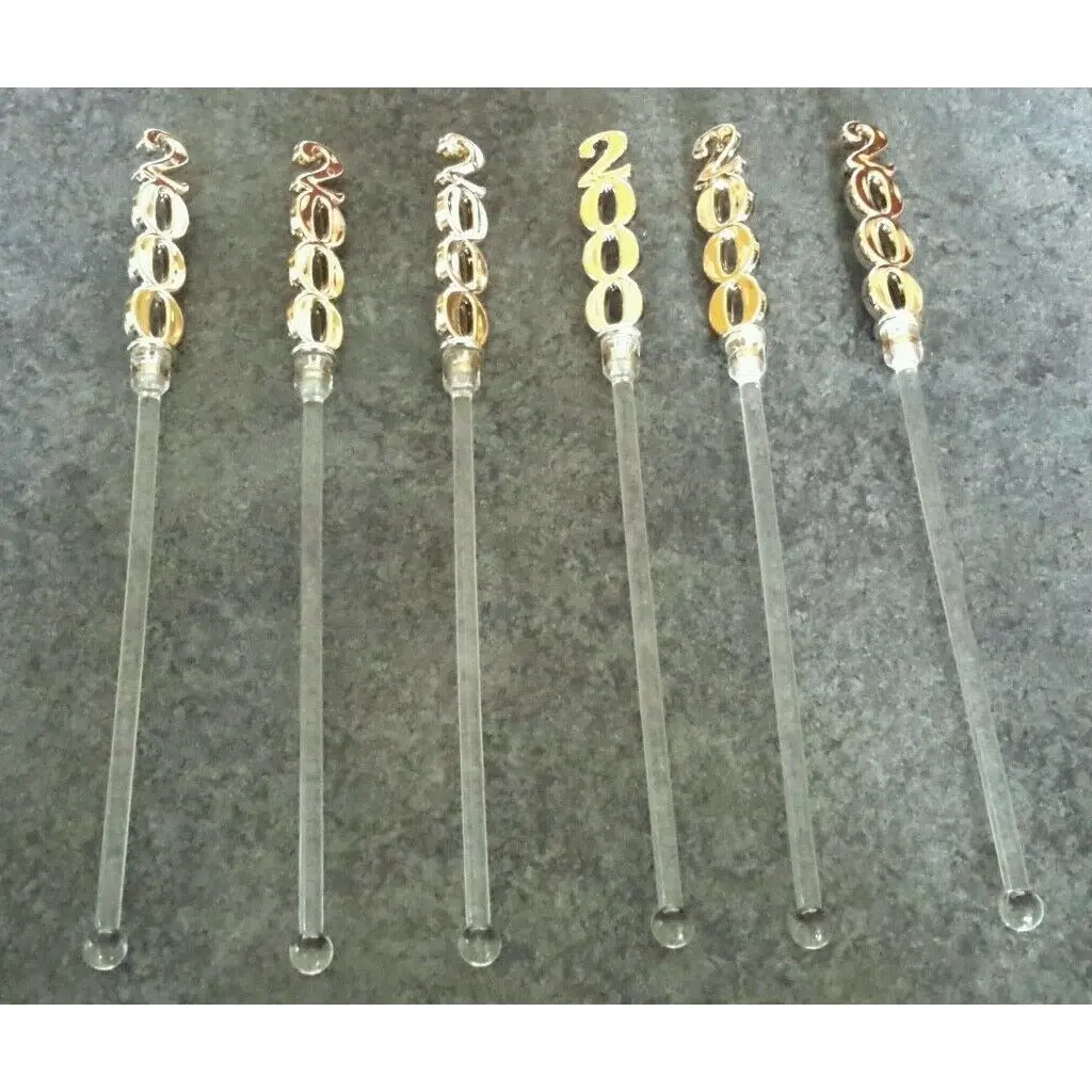 Lot Of Year 2000 Vintage Swizzle Stir Sticks Happy New Year 1