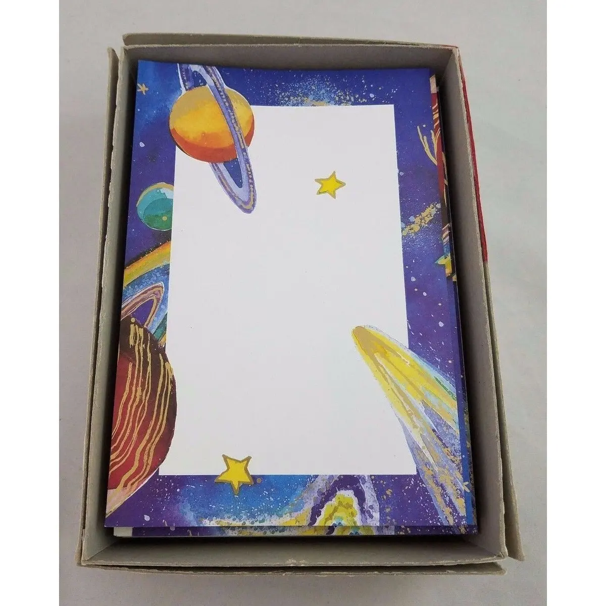 Space Planets Solar System Blank Inkjet Stationary Notecard Paper Envelopes Box 1