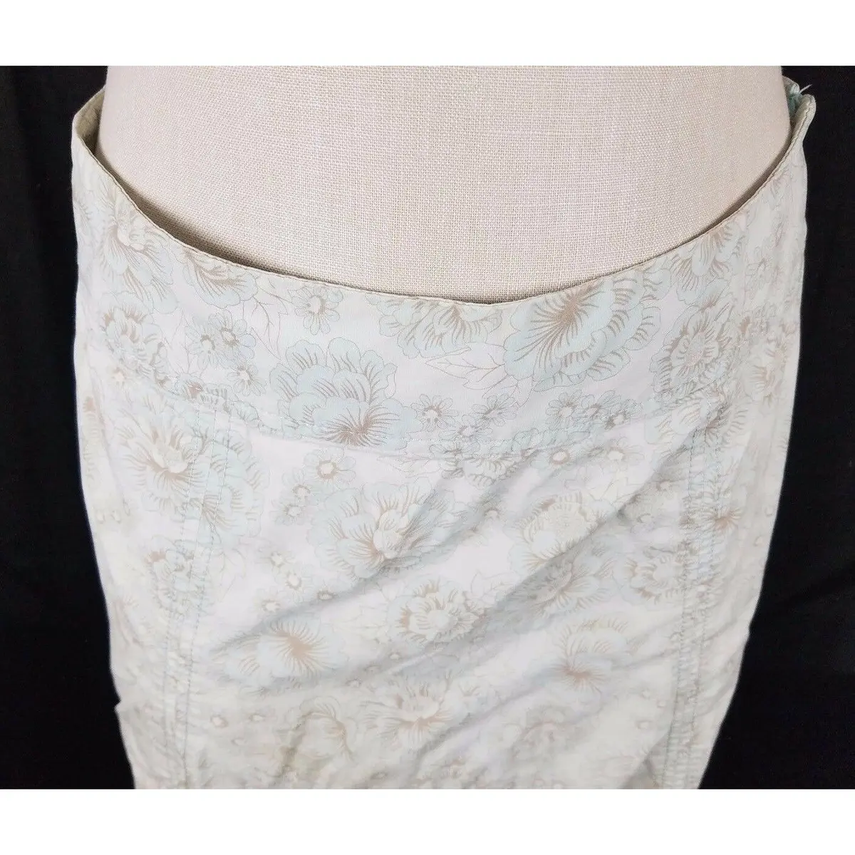 Eddie Bauer Stretch Lightweight Summer Cotton Floral Skirt Womens 6 Knee Length 2