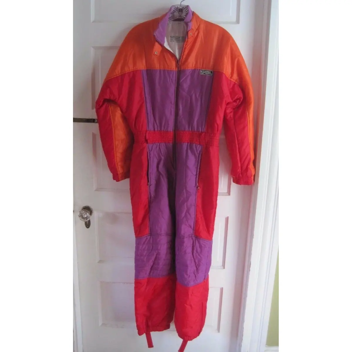 Vintage Sergio Tacchini Insulated One Piece Winter Ski Snowsuit Womens 8 Italy 1