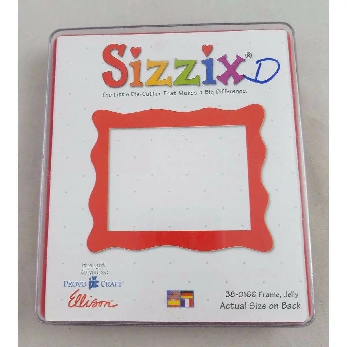 Sizzix Originals Jelly Picture Frame Red Large Dies Cutter 38-0166 Plastic Case 1