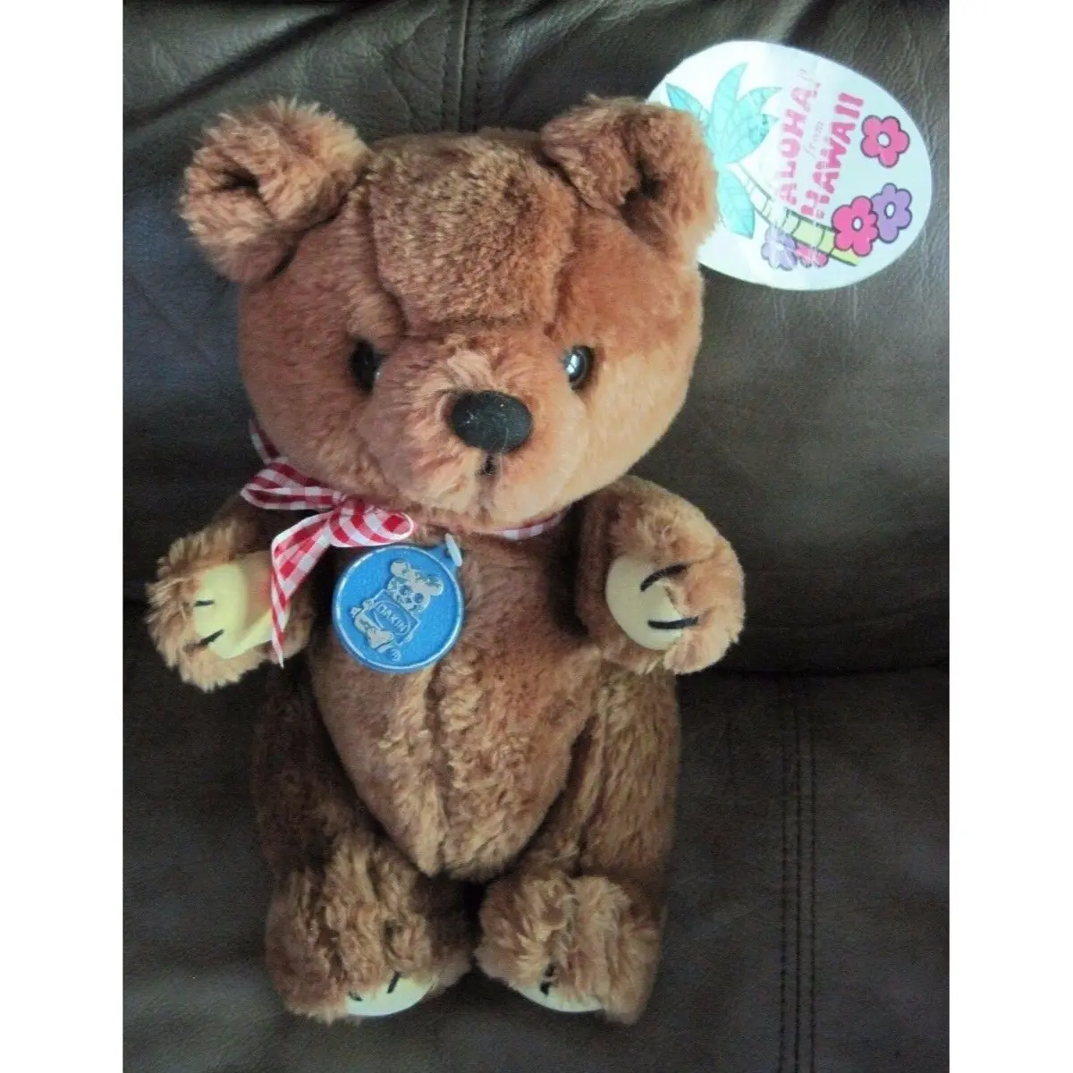 Vintage 12" Hawaiian Theodore Bear Plush Toy 1981 Stuffed Animal Keiki Toy Dakin 1