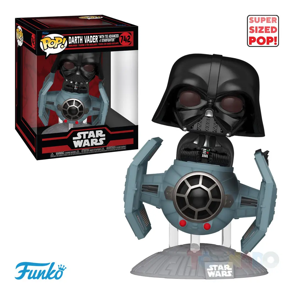 Funko Pop Star Wars 742 Dark Side Darth Vader W/Tie Advanced X1 Starfighter Deluxe 80769 Damaged Box Low Stock 1