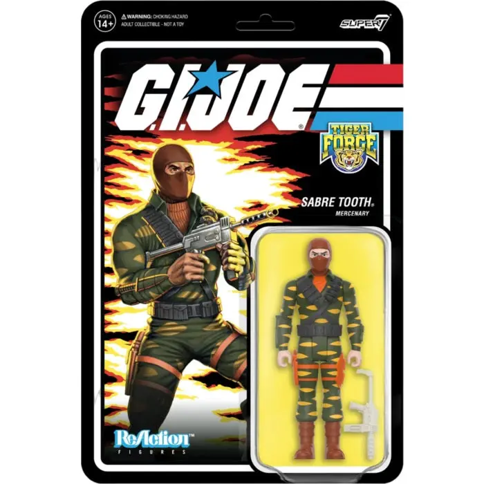 Super7 Reaction Figures - Gi Joe: Tiger Force - Wave 8 - Sabre Tooth (Mercenary) Action Figure 85993 1